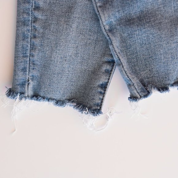 AMERICAN EAGLE Blue Distressed Frayed Hem Jegging Jeans - Size 0 - Picture 8 of 13